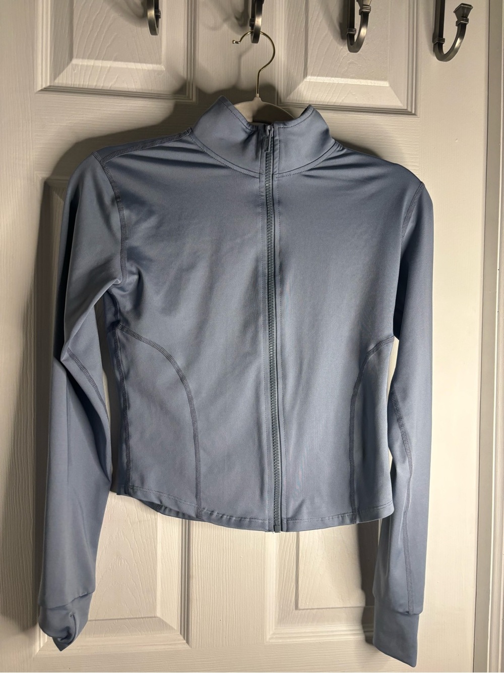 Light Blue Full-Zip Athletic Jacket